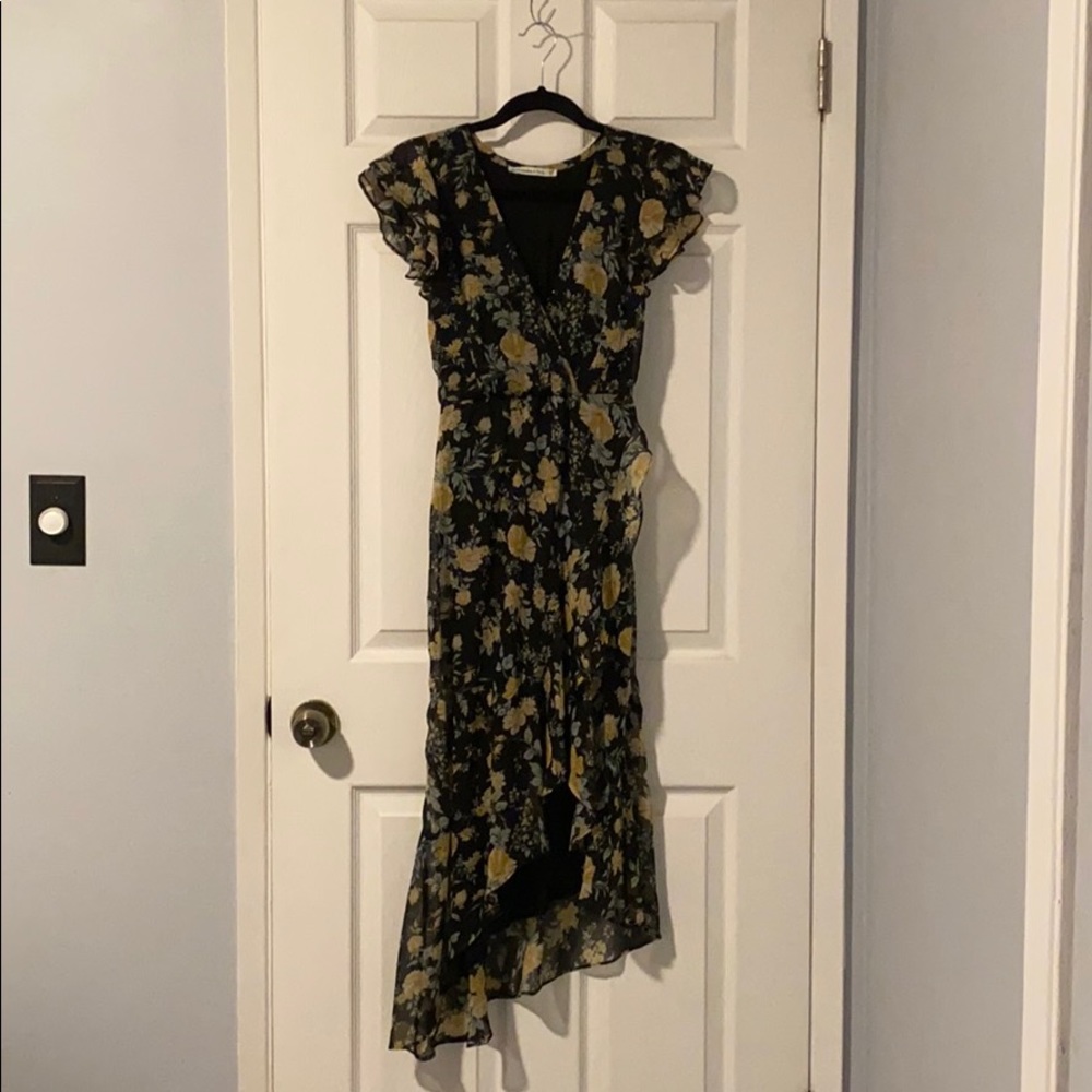 Abercrombie Flutter Chiffon Midi Dress (XS-Petite)